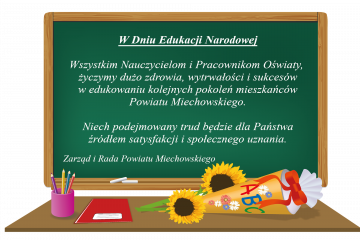 Z najlepszymi życzeniami w Dniu Edukacji Narodowej